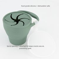 Maccie Collapsible Snack Cup+Lid  - Sage Green